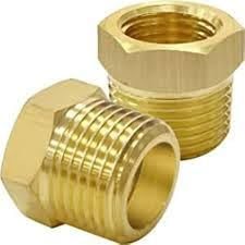 Raccord hexagonal en laiton, filetage NPT mâle 1/4 po, pour plomberie, alimentation en eau, basse pression, usiné et poli - Product Image 2