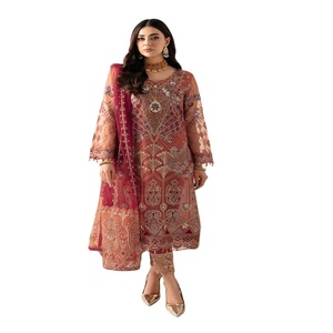 Ramsha Vol M-11 Collection de vêtements de fête pour femmes en 3 pièces, robes de mariage, designs ethniques modernes brodés, organza indien - Product Image 1