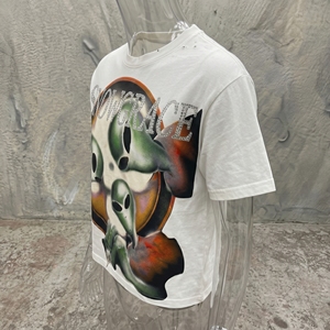 Camiseta Blanca de Manga Corta para Hombre Snowgrace con Estampado de Personaje Alienígena, Estilo Urbano, Cuello Redondo, Corte Regular, Algodón Jersey - Product Image 4