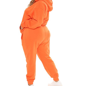 Conjunto Deportivo Naranja para Mujer, Pantalones Deportivos Naranja para Mujer, Sudadera con Capucha Naranja para Mujer, Regalo para Ella, Chándal Naranja para Mujer - Product Image 3