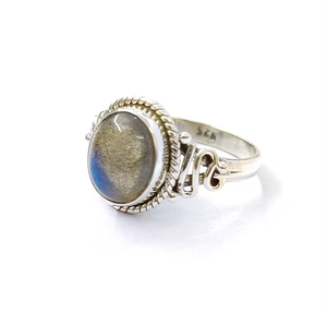 Unisex Labradorite Gemstone <b>Ring</b> <b>Set</b> In <b>Silver</b> 925 Everyday & Any Function Wear and Weddings Gifts Fine Jewelry - Product Image 2