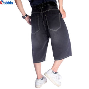 กางเกงขาสั้นผ้ายีนส์สำหรับผู้ชายกางเกงขาสั้นผ้ายีนส์สีพื้นระบายอากาศแห้งเร็วลำลองฤดูร้อน - Product Image 4