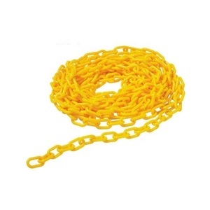Barrière de sécurité routière en chaîne moulée de 6 mm et 8 mm, chaîne en PVC, matériau en plastique, couleur jaune néon vert, marque LEEMETAL - Product Image 2