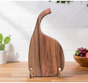 Planche à découper en bois d'acacia avec poignée, design grain naturel, écologique, personnalisable - Product Image 1