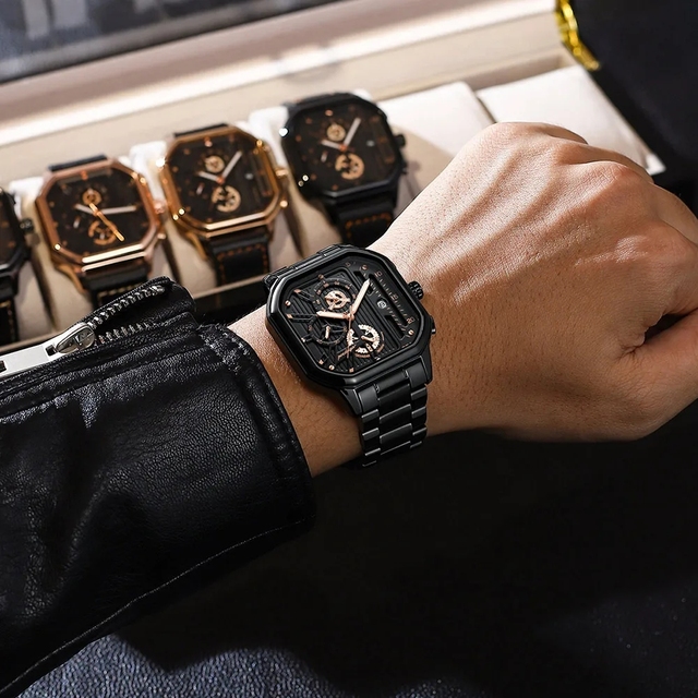 Poedagar 628 Wholesale Men's Quartz Watch Dual Strap Options Bulk Supply OEM/ODM Custom Waterproof Calendar Wristwatch
