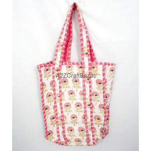 Petits sacs fourre-tout en coton personnalisés en velours, imprimés à la main, pour femmes, mode été-printemps - Product Image 1