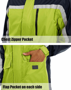 Veste coupe-vent B2B en gros, protection double couche avec poches intérieures pour téléphone portable, couleur personnalisée, prix usine - Product Image 5