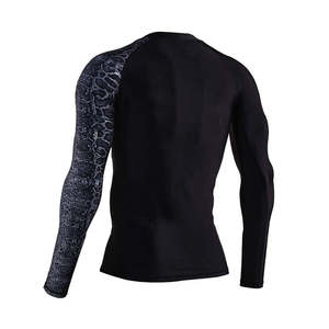 Vêtements de sport pour hommes, t-shirts en polyester et élasthanne, sous-vêtements pour hommes, t-shirts en nylon à col rond, manches longues, rashguard, sublimation - Product Image 2