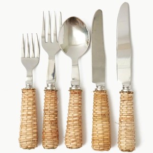 Fabricant indien d'ensembles d'ustensiles en bois, cuillères et fourchettes en bambou argenté, vaisselle élégante pour restaurants, articles de table de haute qualité, finition polie. - Product Image 1