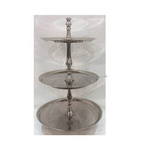 Aluminium Eco-Friendly Dishwasher Safe 3-Layer <b>Cake</b> Stand for <b>Wedding</b> Decoration - Product Image 3