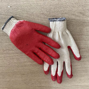 Gants de jardinage en coton tricoté avec revêtement en latex, anti-coupure, antidérapants, réutilisables, multi-couleurs, avec poignet en caoutchouc, 10 paires, protection pour le jardinage - Product Image 1