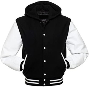 แจ็คเก็ตบอมเบอร์วาร์ซิตี้ผู้ชายแบบสั่งทำปี 2025 ดีไซน์กันลมอย่างยั่งยืนพร้อมปกตั้ง แจ็คเก็ตเบสบอลเลตเตอร์แมนขายส่ง - Product Image 2