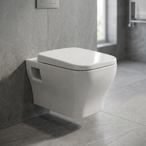 Sanitee Rimless Wall Hung <b>Ceramic</b> Toilet Water Closet Modern Wall Mounted WC <b>Pan</b> For Bathroom Sanitary Ware Products - Product Image 5