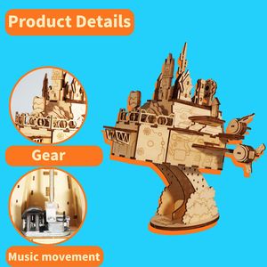 Puzzle 3D in Legno Fai-da-Te, Kit Modello Castello con Carillon, Regalo di Compleanno per Donne - Product Image 1