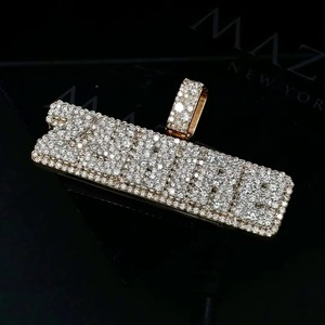 Men Charms Jewelry Iced Out Custom Hip Hop <b>Pendant</b> Lab Diamond 925 Sterling <b>Silver</b> VVS Moissanite Name Letter <b>Initial</b> <b>Pendant</b> - Product Image 4