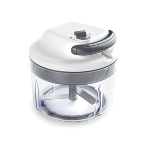 Tritatutto manuale con ciotola trasparente e lame in acciaio inossidabile per la lavorazione di frutta e verdura - Product Image 1
