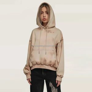 เสื้อมีฮู้ดผ้าฟลีซผ้าฝ้าย100% สั่งทำเสื้อสวมหัวโอเวอร์ไซส์สไตล์วินเทจ3D ปักลายไหล่ตกสบายสำหรับฤดูหนาว - Product Image 2