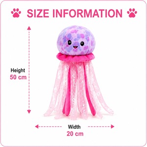 Peluche Méduse Mignonne, Jouet en Peluche Méduse, Animal Marin en Peluche, Coussin Doux en Tissu Velboa, Jouet Marin en Peluche - Product Image 2