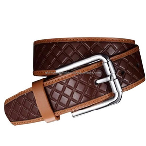 Ceinture d'outillage à la main en cuir de vache occidentale véritable 100% sur mesure 40mm avec conception 3D en relief Fabricant de gros indien - Product Image 6