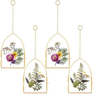 Ensemble de cadres muraux octogonaux décoratifs en verre, cadre moderne en métal doré pour fleurs pressées, pour la décoration de la maison, du salon ou d'une galerie. - Product Image 2