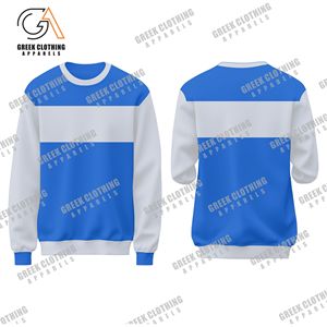 Sweat-shirt à col rond Zeta Phi Beta bleu et blanc, vêtements de sororité 1920, pull en polaire brodé avec lettres grecques - Product Image 2