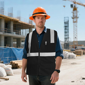 Chaleco de Seguridad Reflectante de Primera Calidad para Hombre, Tejido de Malla de Poliéster de Secado Rápido, Ropa de Trabajo de Alta Visibilidad, Chaleco de Seguridad para la Construcción - Product Image 4