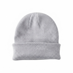 DRESHOW BQUBO 3 gorros casuales para bebé, 100% acrílico, color sólido, tejido jacquard, gorros cálidos de invierno, unisex, 48-50 cm, bebés de 3 meses a 6 meses - Product Image 2