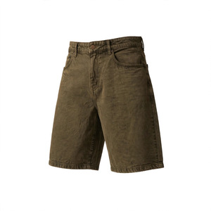 Pantalones Cortos Bermuda de Cintura Alta para Hombre, Talla Grande, Color Personalizado, Lona de Color Sólido, Cierre de Botón, con Bolsillos - Product Image 5