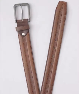 Ceinture en cuir de vachette tressée personnalisée avec boucle en cuivre, style décontracté, largeur 3,5 cm, longueur 110 cm pour hommes, vente en gros sur mesure - Product Image 2