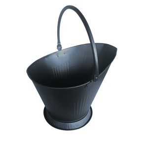 Seau à charbon de luxe en métal, fait main, finitions en cuivre décoratives, forme ronde, avec poignée, en promotion - Product Image 6