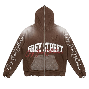 Custom <b>Brown</b> Hoodies Embroidery 500gsm High Quality Printed Oversized Cotton Best Mens <b>Brown</b> Hoodies Unisex Manufacturer Factory - Product Image 1