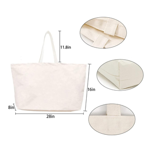 Bolsas de Compras Grandes de Lona 100% Algodón, Ecológicas, Reutilizables, Precio Económico, Venta al Por Mayor 2026 - Product Image 2