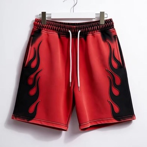 Shorts décontractés en coton pour hommes, taille élastique avec cordon de serrage, shorts de plage d'été, doux, respirants, poches, anti-rides, anti-UV, imprimé floqué - Product Image 6