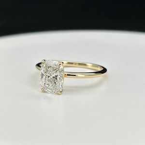 Anillo de Diamante Sintético de Corte Ovalado Cultivado en Laboratorio, Certificado por IGI, Chapado en Oro de 18k, Joyería Clásica, Regalo de Boda Unisex - Product Image 4