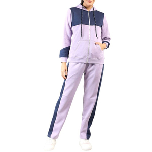 Conjunto Deportivo Informal de Dos Piezas para Mujer, Sudadera con Capucha y Pantalones de Algodón, Ropa Deportiva con Cierre y Logotipo Personalizado para Damas - Product Image 1