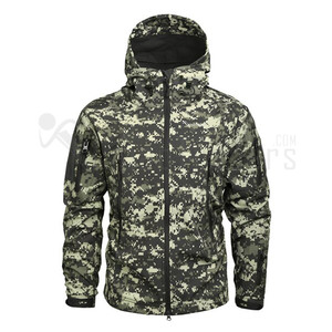 Veste à capuche pour homme de marque personnalisée, imperméable, en polyester, fermeture éclair sur le devant, couleur unie, vêtements de travail d'hiver pour l'extérieur, coupe régulière - Product Image 6