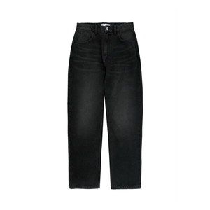 Black Washed Wide Leg Jeans Loose Fit Denim Pants Casual Streetwear Modern Women Straight Jeans With High Rise And Flow - Product Image 2
