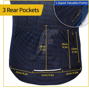 Maillot de cyclisme respirant à manches courtes pour adultes, personnalisable avec logo, directement de l'usine, pour équipes cyclistes - Product Image 3