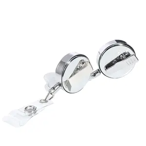 metal retractable yoyo badge reel with alligator clip