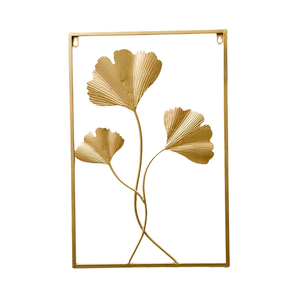 Luxury Gold Metal Ginkgo <b>Leaf</b> <b>Wall</b> Art <b>Decorative</b> Hanging Sculpture for Living Room Bedroom Home Interior <b>Decoration</b> - Product Image 6