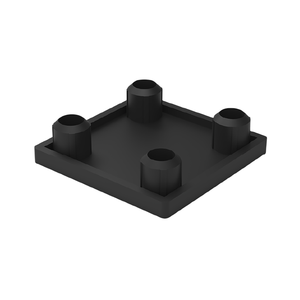 Tapa de Extremo de Extrusión de PVC Serie M6, Ajuste Preciso, Fácil Instalación, Sistema de Marco Modular, en Bolsa, Cuadrada, Negra, GUAN - Product Image 3