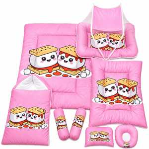 Customized Cartoon Baby <b>Bedding</b> Set Double-Sided <b>Quilted</b> 100% Polyester with Hooded Cushion Pillow Travel Bed Lounge-All-Season - Product Image 5
