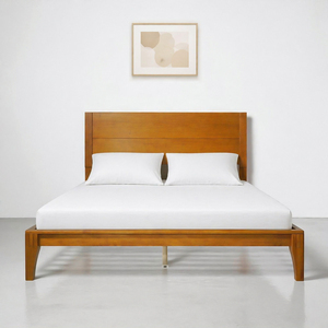 OEM/ODM Wholesale Wooden <b>Bed</b> <b>Frame</b> Minimaliist Bedroom Furniture Japanese Joinery Style Rubberwood <b>Bed</b> No-Tool - Product Image 1