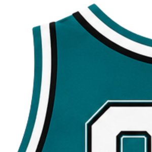 Haut court de cheerleading sans manches pour femme, col en V, bleu sarcelle, blanc, noir, pour performance athlétique, uniforme d'équipe de cheerleading, tenue de sport de compétition - Product Image 4