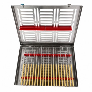 Ensemble de 20 micro-dissecteurs Rhoton, plaqués or, certifiés CE, instruments de neurochirurgie avec cassette de stérilisation - Product Image 1