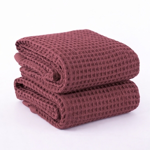 Donky Premium <b>Waffle</b> Weave 100% Cotton Eco-Friendly Disposable Bath Towel Soft Quick Dry - Product Image 1