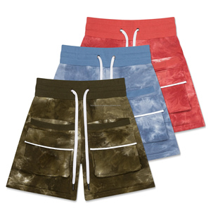 Shorts cyclistes taille haute pour hommes, sur mesure, en coton et maille, écologiques, tie-dye uni, collection été 2026 – Vente en gros - Product Image 1