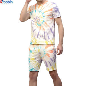 Conjunto de Pantalones Cortos Deportivos Tie Dye para Hombre, Colección de Verano, Logotipo Personalizado, Estilo Nacional, Cómodo y Transpirable, Unisex - Product Image 4