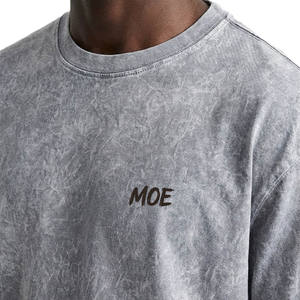 Camisetas de Algodón con Lavado Ácido para Hombre, Estilo Vintage, Personalizables con Logotipo, Fabricación de Ropa de Marca Privada - Product Image 2