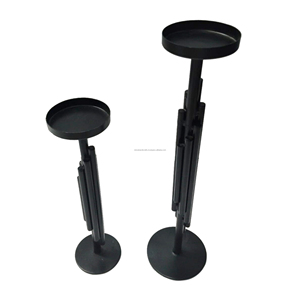 Ensemble de bougeoirs coniques en fer forgé de 15 pouces Décor en métal pour mariage à la maison et table à manger Ensemble de PC - Product Image 2